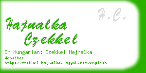 hajnalka czekkel business card